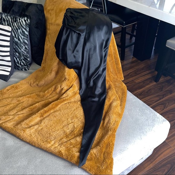 Alexander Wang Black Silk Asymmetric Exposed Leg Skirt w Shorts - Picture 11 of 16